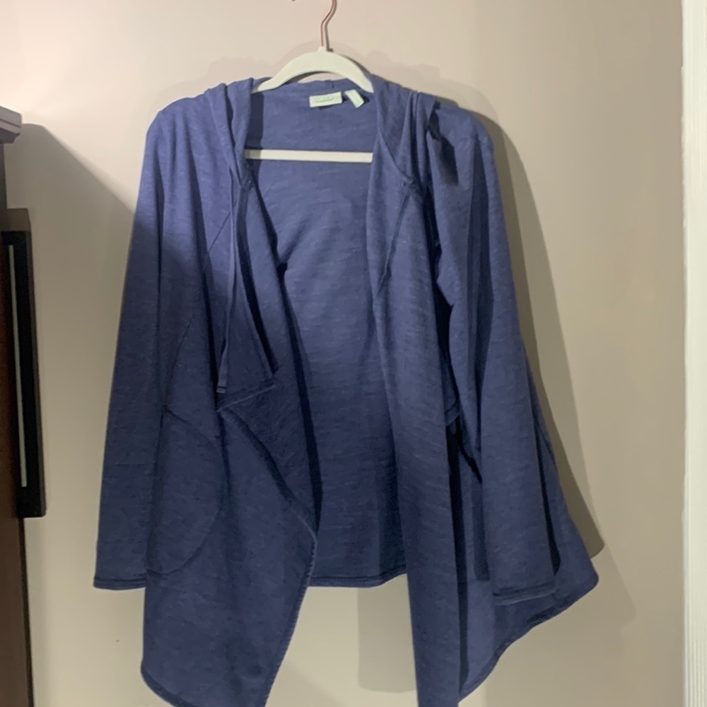 Logo Lounge-blue hoodie sweater size small generous  sizing pockets like new